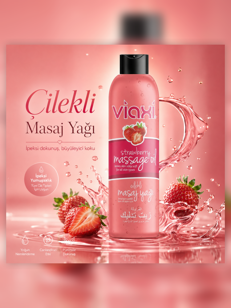 Viaxi Çilek Aromalı 177 Ml Masaj Yağı