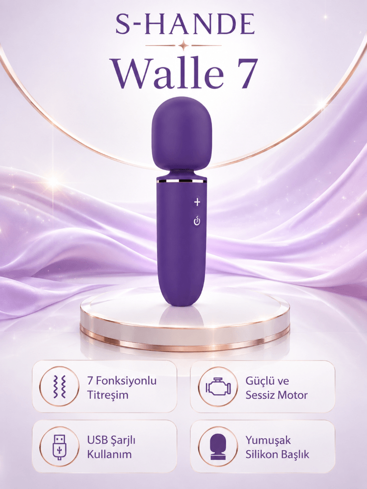 Walle 7 Modlu Titreşimli Titreşimli Şarjlı Masaj Vibratör