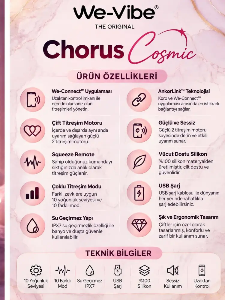 We-Vibe Chorus Cosmic Pink Çiftlere Özel Vibratör