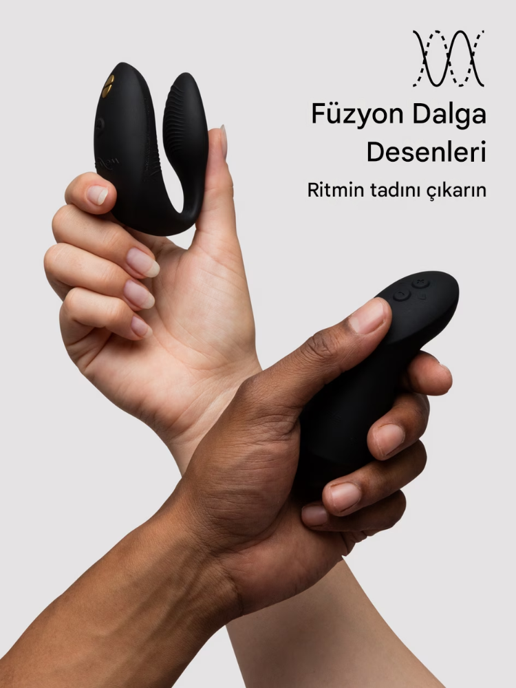We-Vibe Chorus Pro Satin Black Uygulama ve Uzaktan Kumandalı Çift Vibratörü