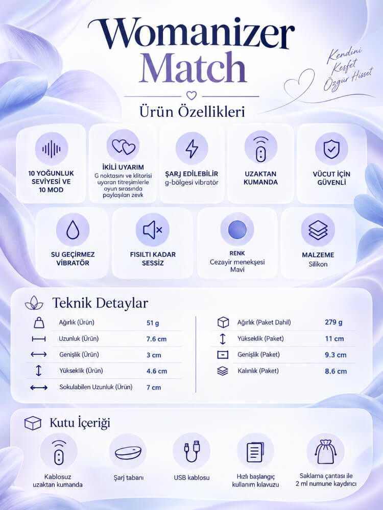 We-Vibe Match Çiftlere Özel Kumandalı Vibratör