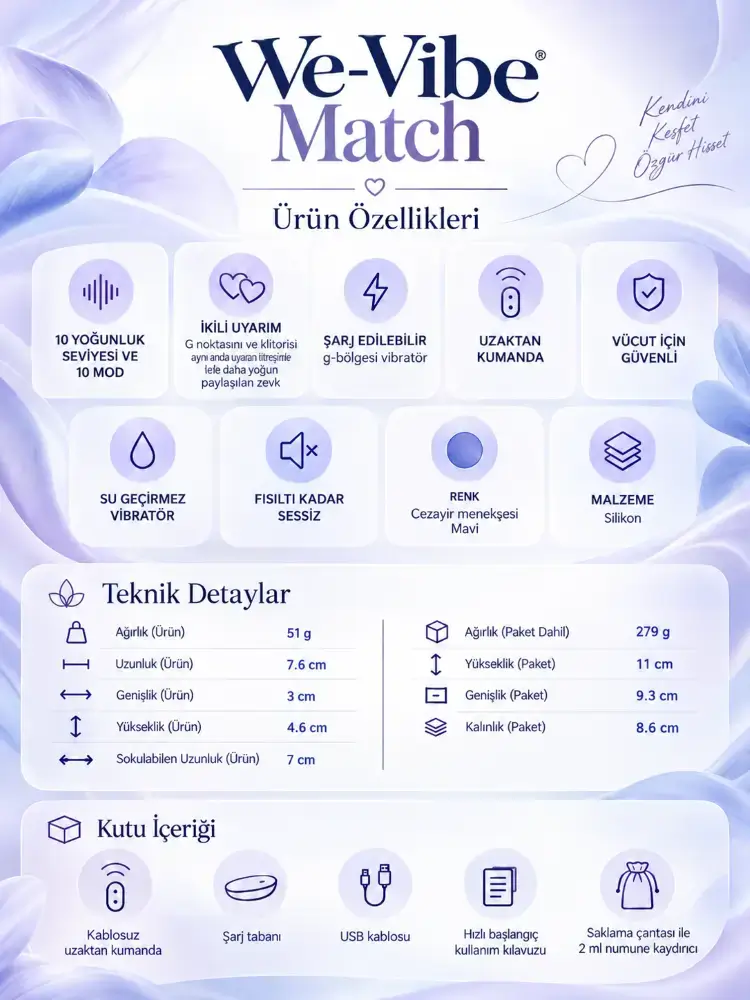 We-Vibe Match Çiftlere Özel Kumandalı Vibratör