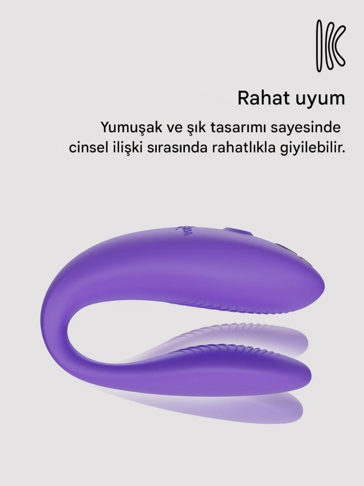 We-Vibe Sync Go Giyilebilir Mor Vibratör