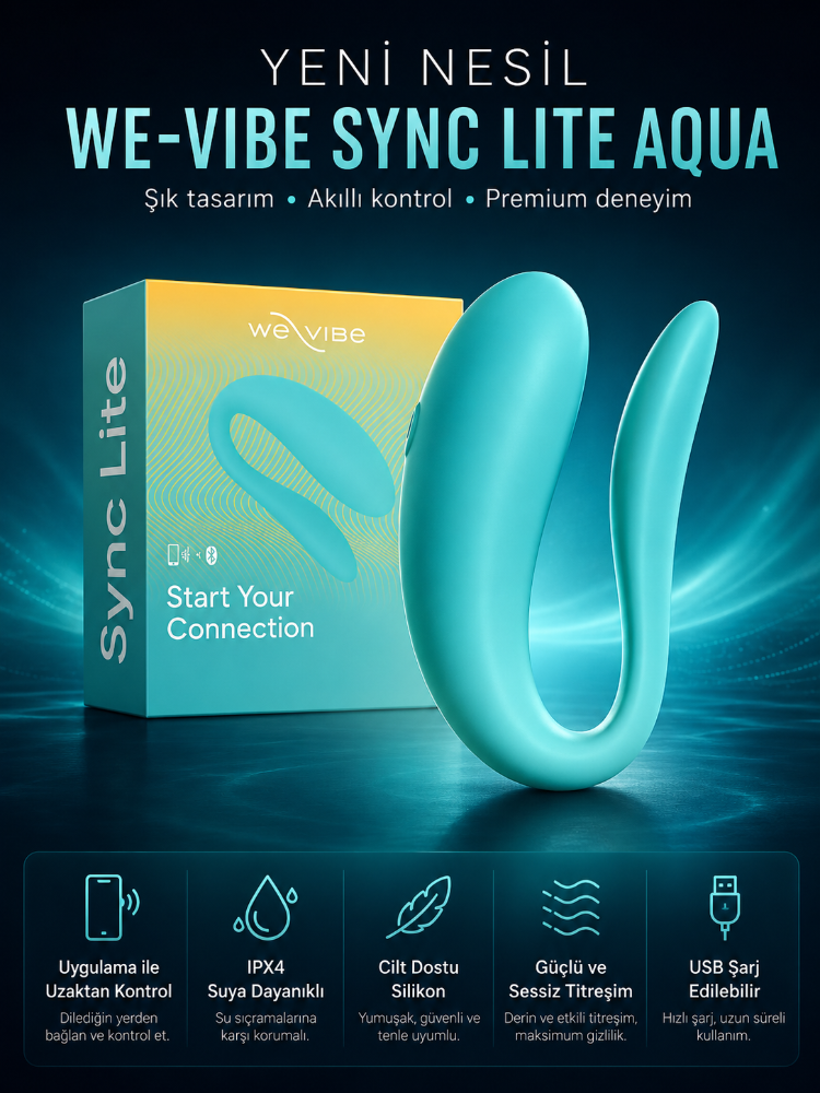 We-Vibe Sync Lite Aqua Giyilebilir App Kontrollü Çiftlere Özel Vibratör