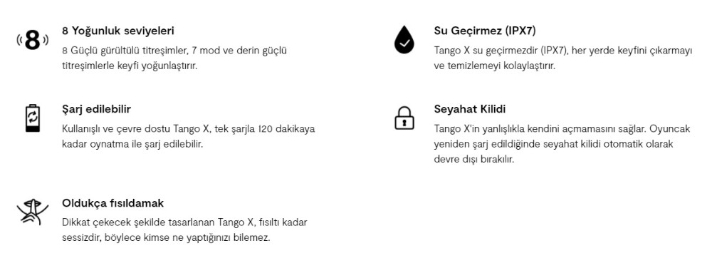 We-Vibe Tango X Midnight Blue En Güçlü Mini Vibratör