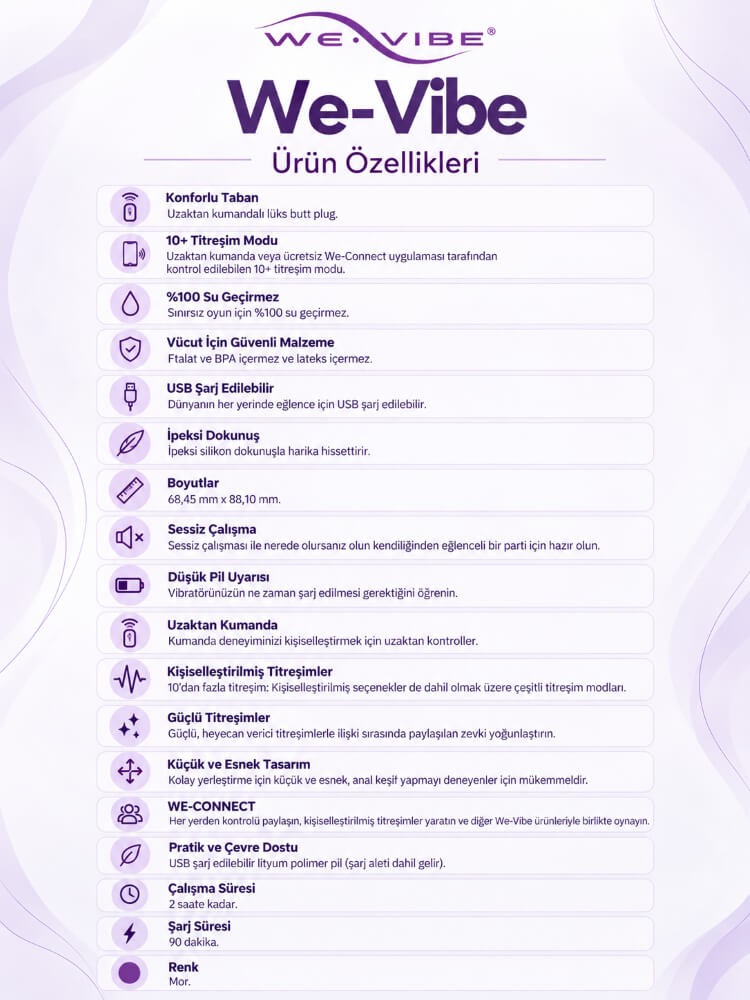 We-Vibe Vektör Akıllı Telefon Uyumlu Prostat Masaj Vibratörü