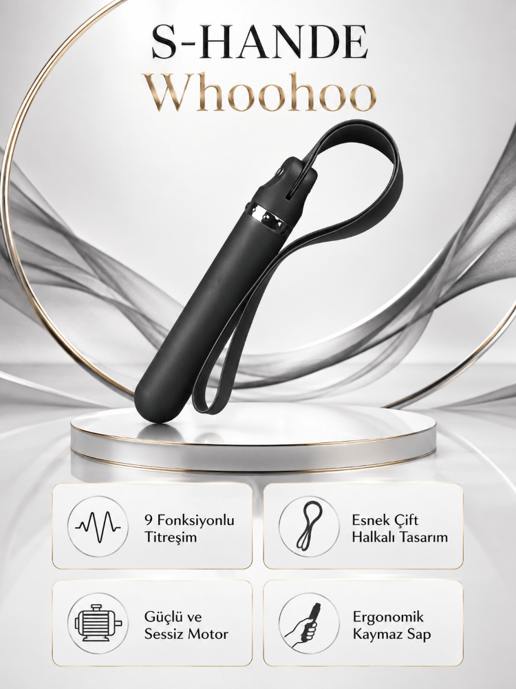 Whoohoo Çift İşlevli Şaplak ve 9 Modlu Titreşimli Vibratör 