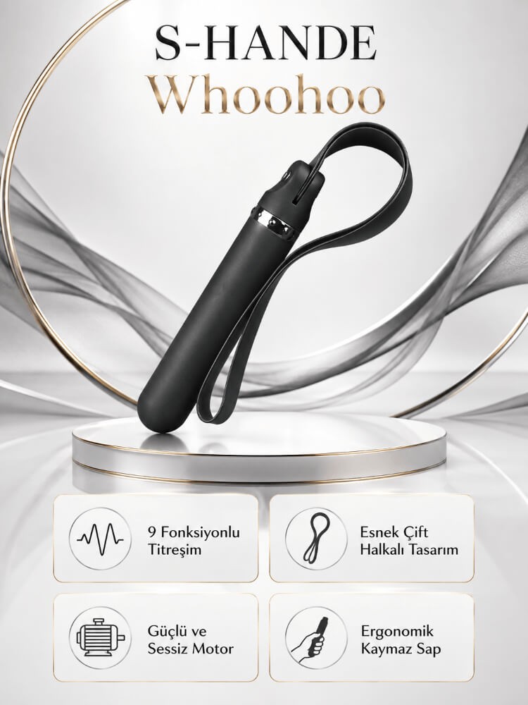 Whoohoo Çift İşlevli Şaplak ve 9 Modlu Titreşimli Vibratör 