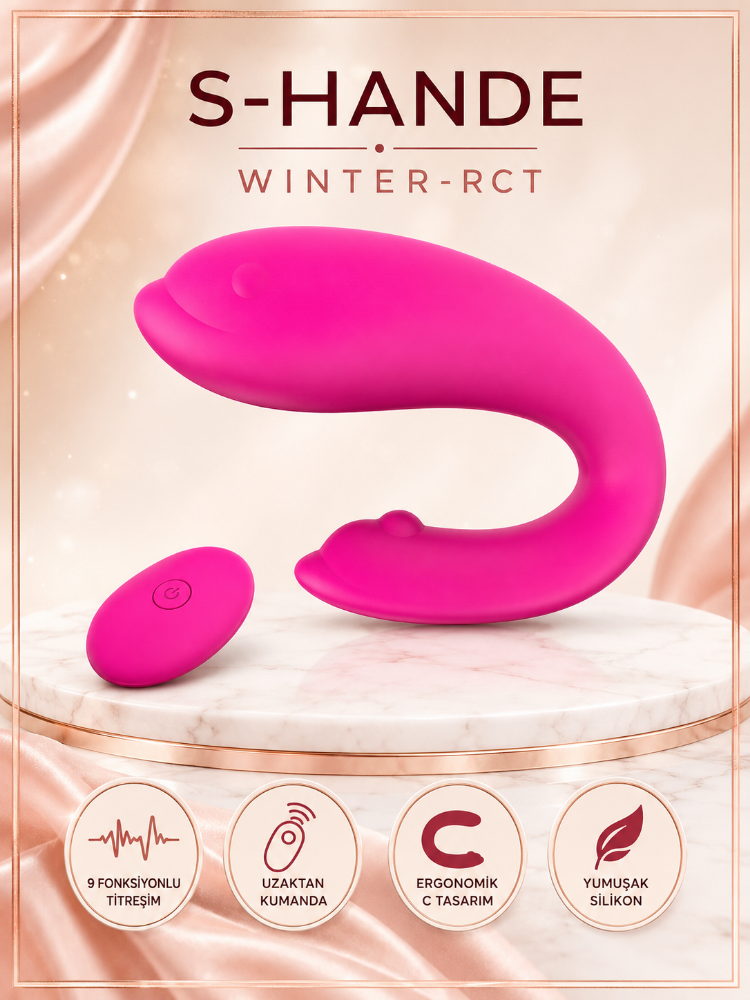 Winter-Rct Çiftlere Özel Kumandalı 9 Modlu Titreşimli Pembe Vibratör