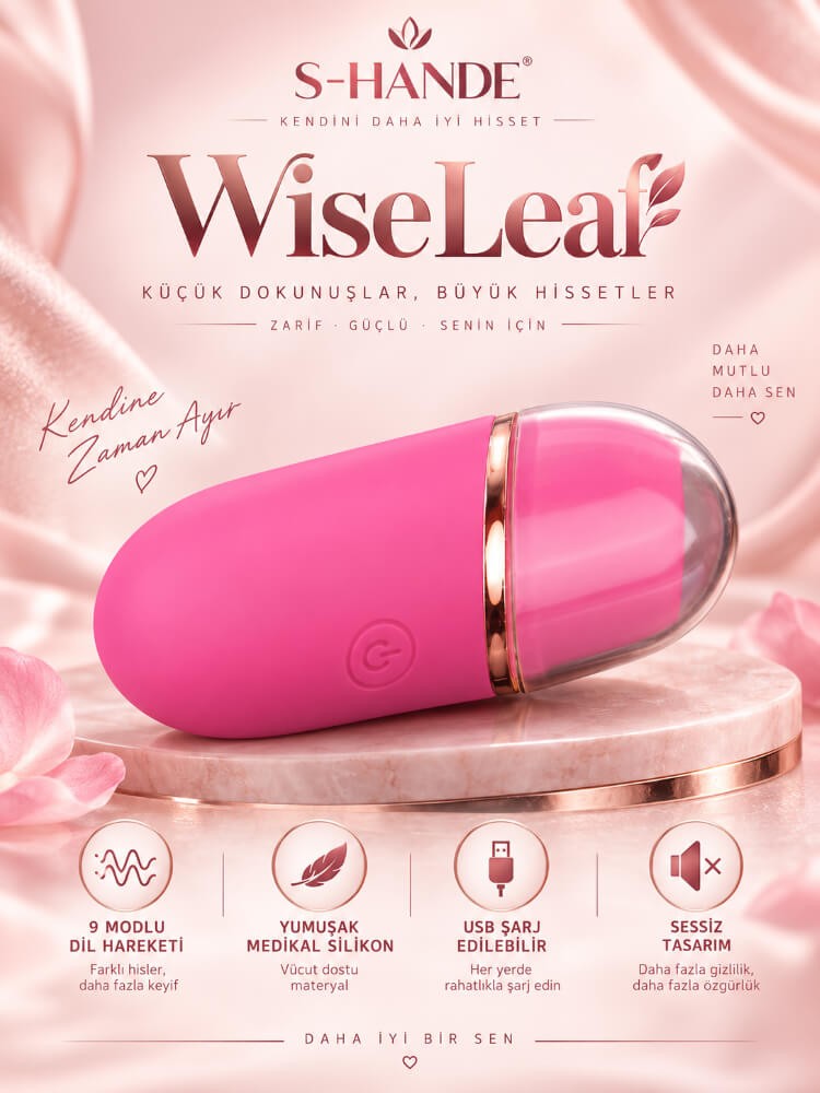 WiseLeaf Ayarlanabilir 9 Modlu Dil Hareketli Vibratör