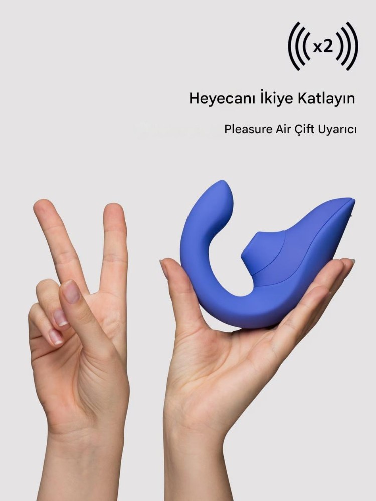 Womanizer Blend Blue Air Pleasure G-Noktası ve Klitoral Rabbit Vibratör ​