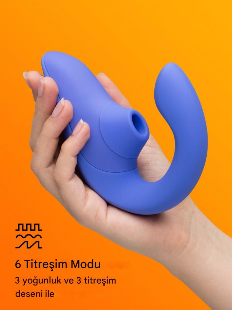 Womanizer Blend Blue Air Pleasure G-Noktası ve Klitoral Rabbit Vibratör ​