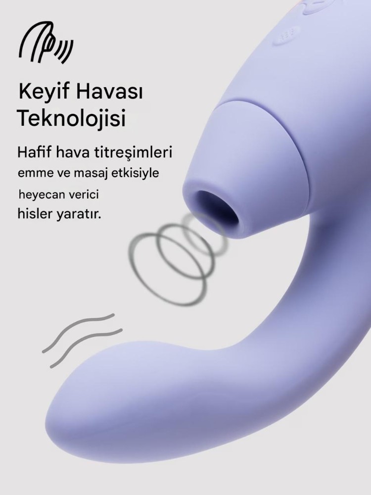 Womanizer Duo 2 Lilac Air klitoral Stimülatör ve Güçlü G-Spot Vibratörü