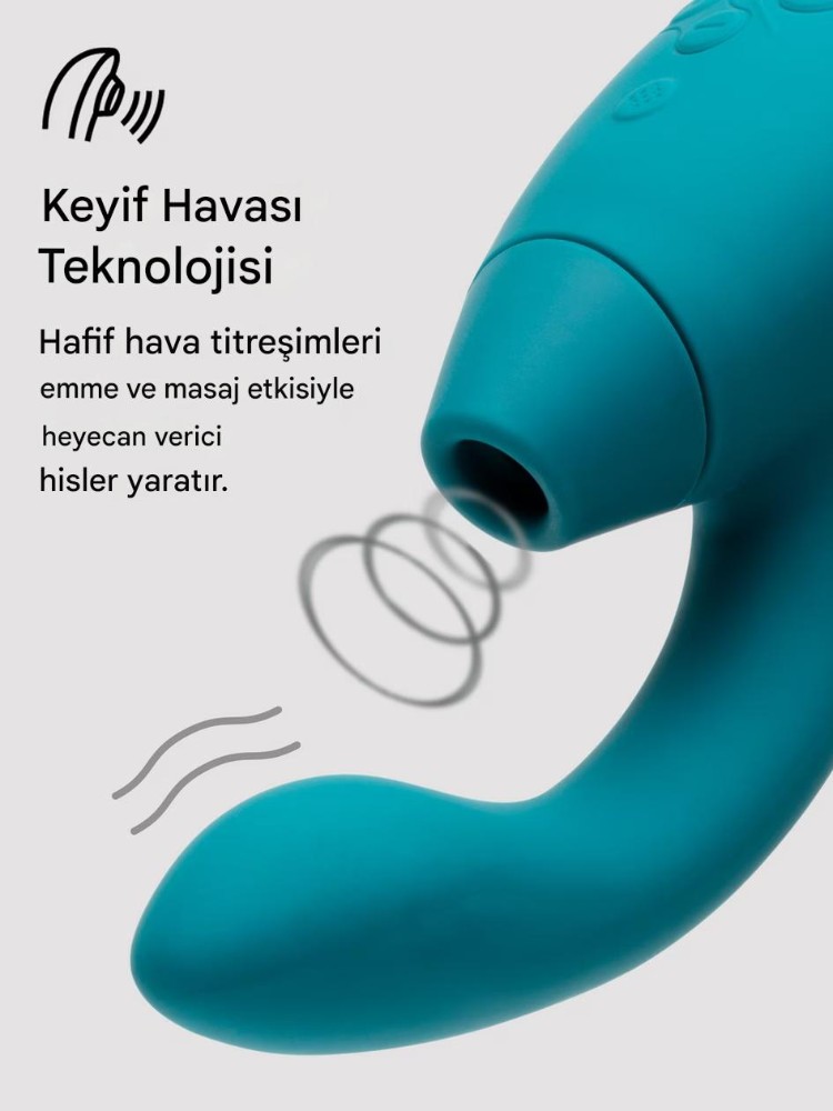 Womanizer Duo 2 Petrol Air klitoral Stimülatör ve Güçlü G-Spot Vibratörü