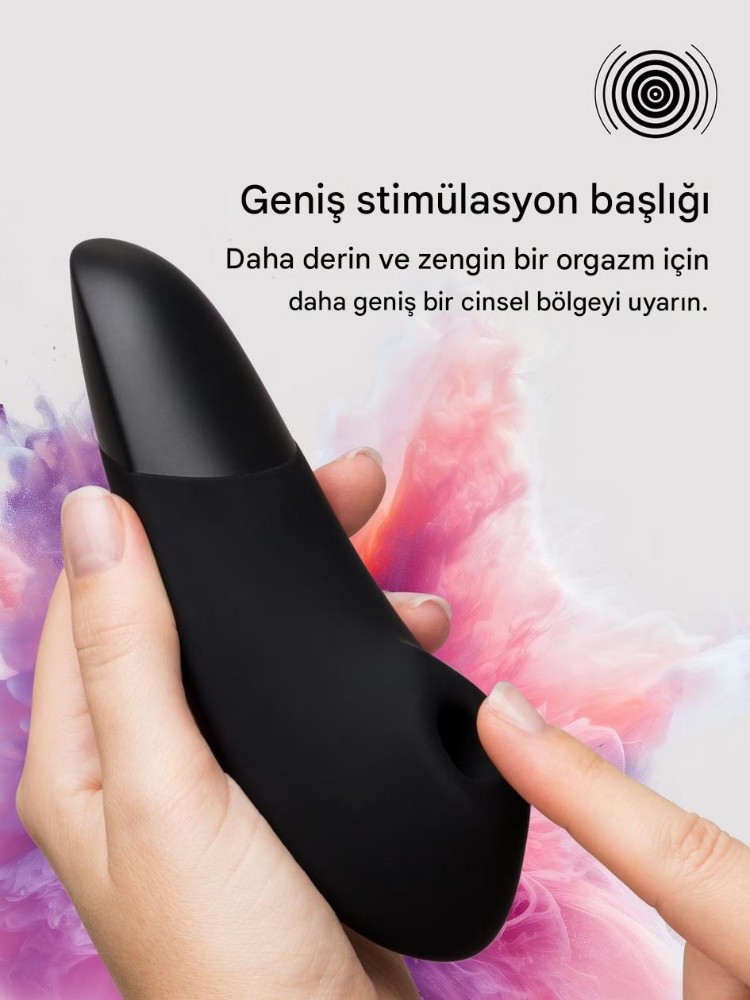 Womanizer Enhance Black Emiş ve Titreşimli 2 si 1 Arada Klitoris Stimülatör Vibratörü