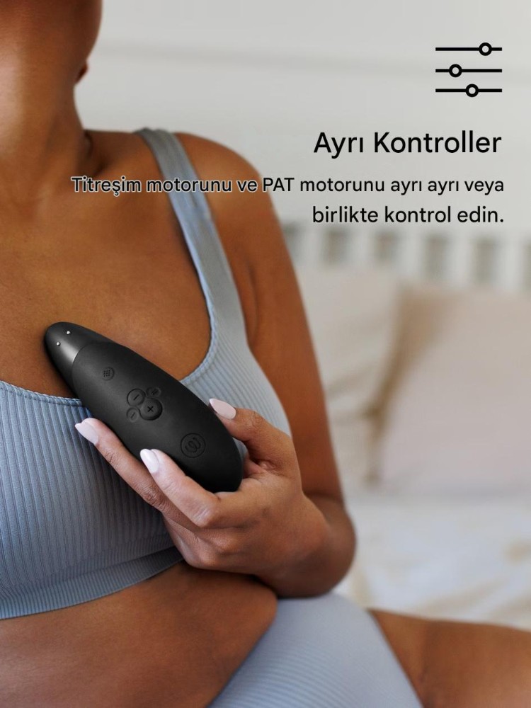 Womanizer Enhance Black Emiş ve Titreşimli 2 si 1 Arada Klitoris Stimülatör Vibratörü