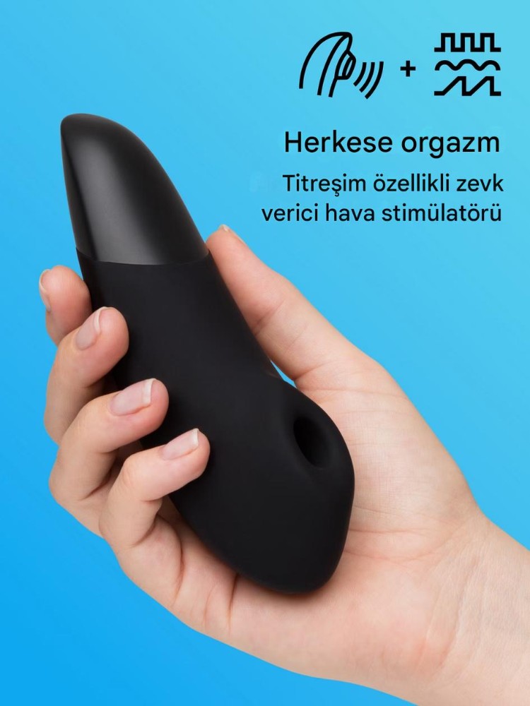 Womanizer Enhance Black Emiş ve Titreşimli 2 si 1 Arada Klitoris Stimülatör Vibratörü