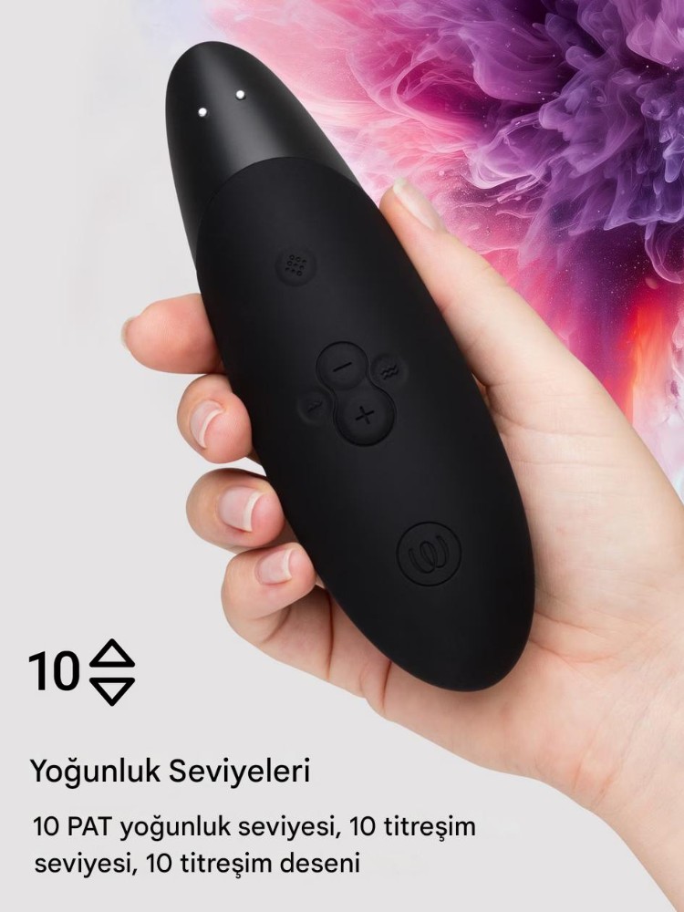 Womanizer Enhance Black Emiş ve Titreşimli 2 si 1 Arada Klitoris Stimülatör Vibratörü