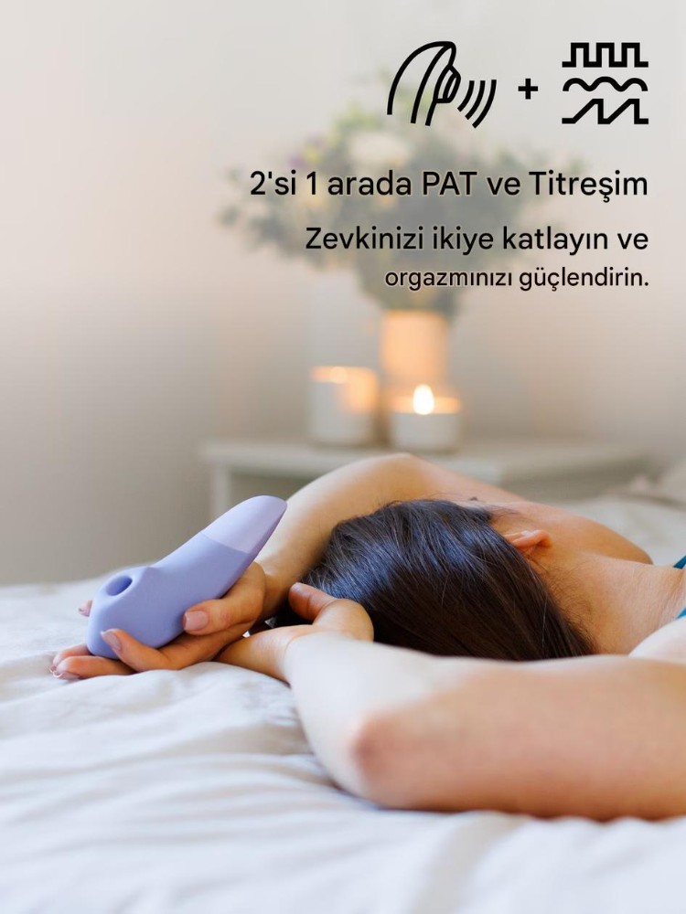 Womanizer Enhance Lilac Emiş ve Titreşimli 2 si 1 Arada Klitoris Stimülatör Vibratörü