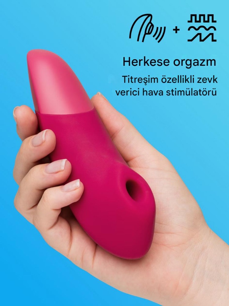 Womanizer Enhance Pink Emiş ve Titreşimli 2 si 1 Arada Klitoris Stimülatör Vibratörü