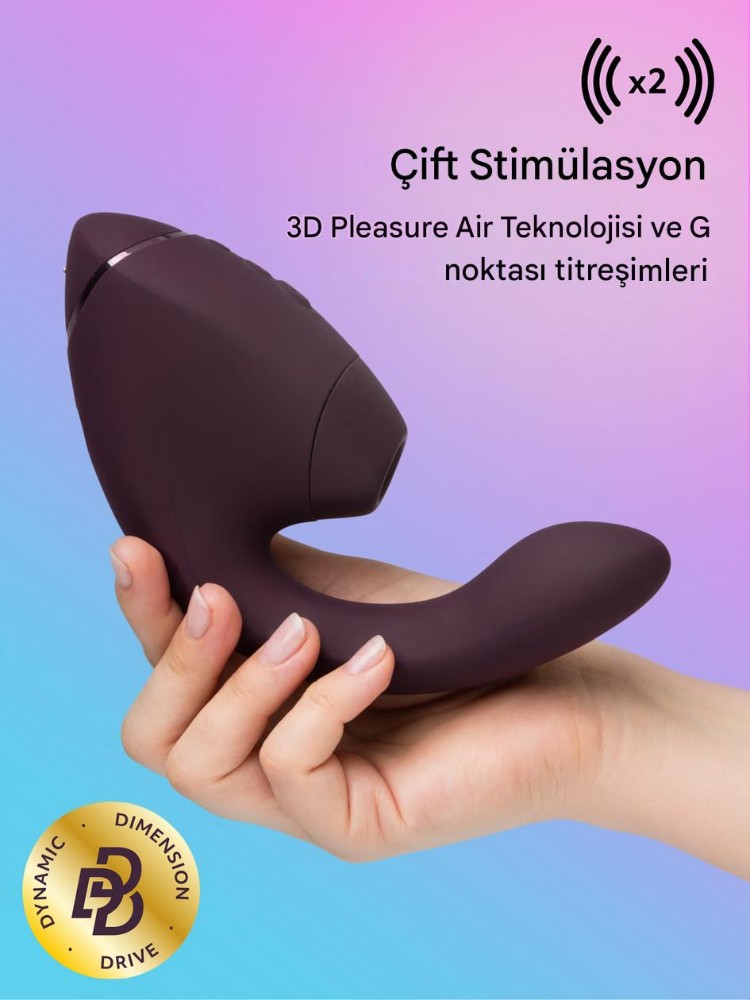 Womanizer Next Duo Dark Purple 3D Pleasure Air ile Klitoral ve G Noktası Vibratörü