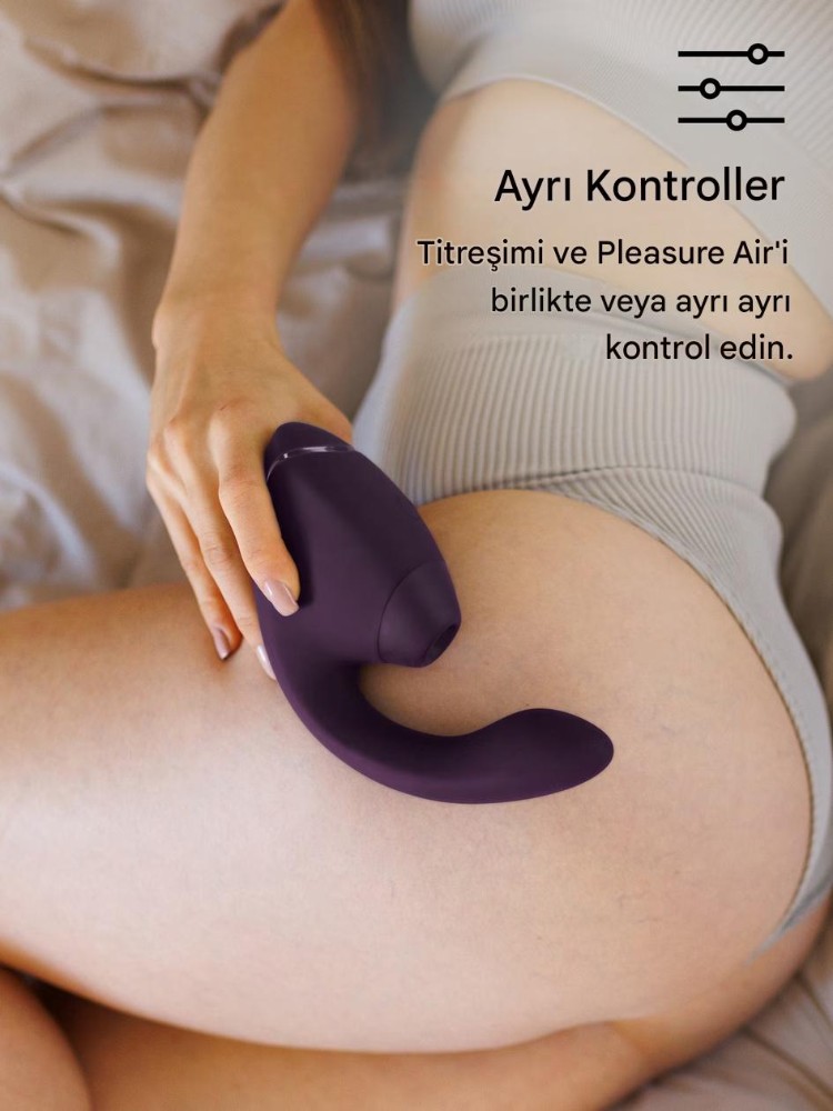 Womanizer Next Duo Dark Purple 3D Pleasure Air ile Klitoral ve G Noktası Vibratörü