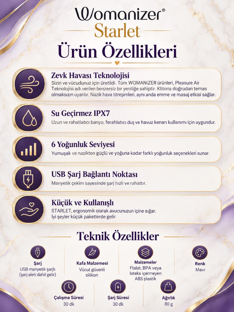 Womanizer Starlet 3 Indigo Klitoral Vibratör