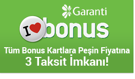 Tüm Bonus Kartlara Peşin Fiyatına 3 Taksit İmkanı