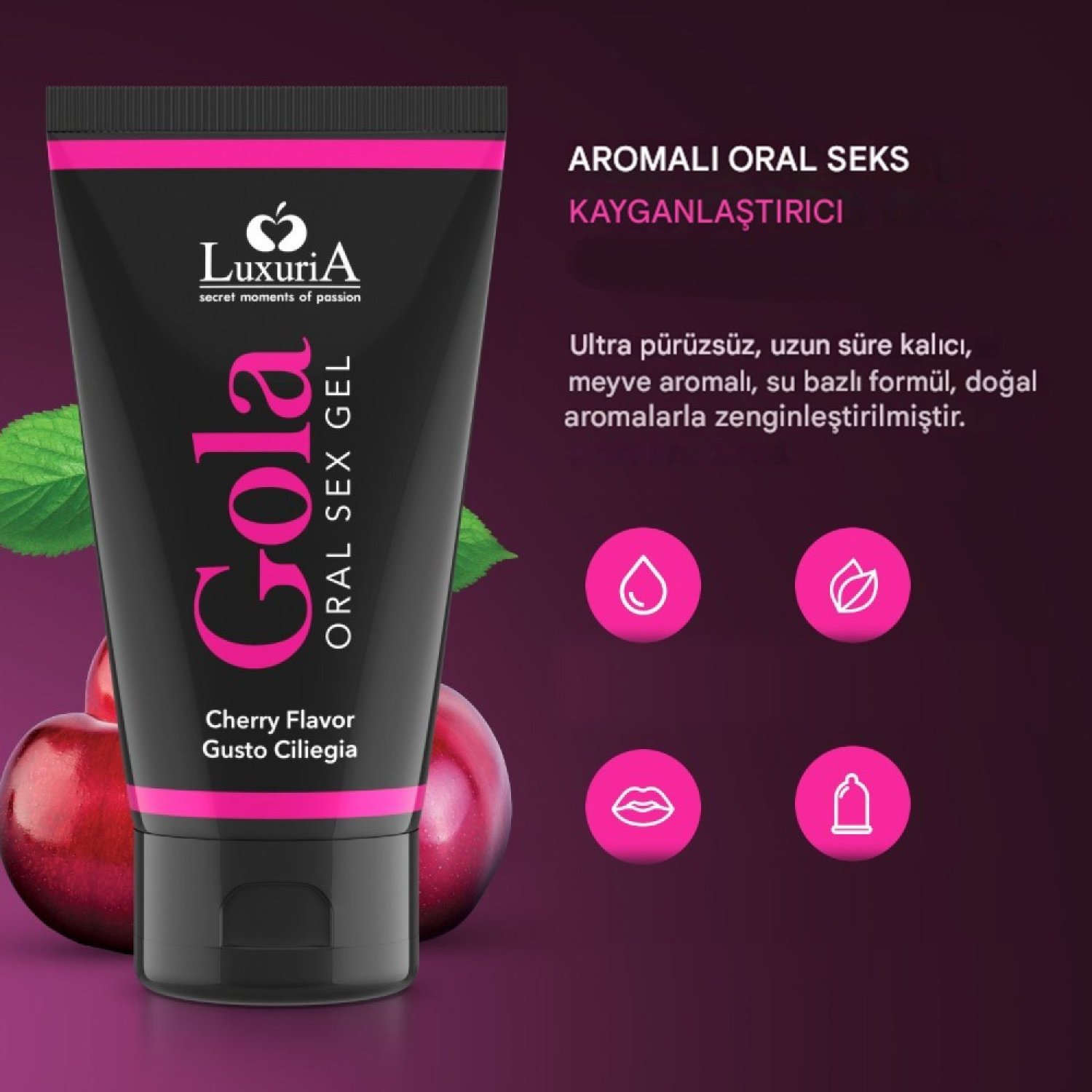 İntimateline Luxuria Gola Kirazlı 50 ML Oral Seks Jeli 