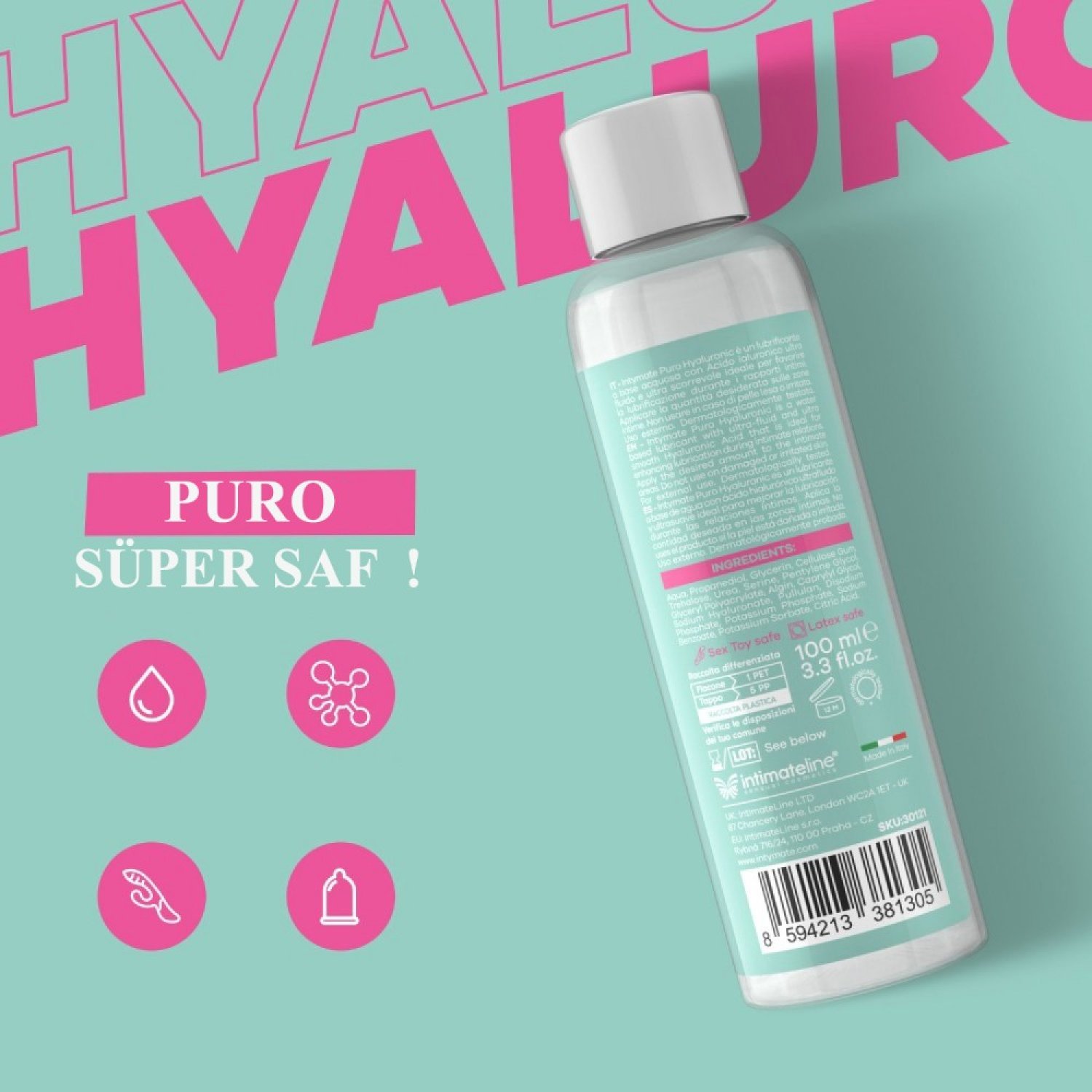 İntimateline Puro Hyaluronic 100 ml Kayganlaştırıcı Jel