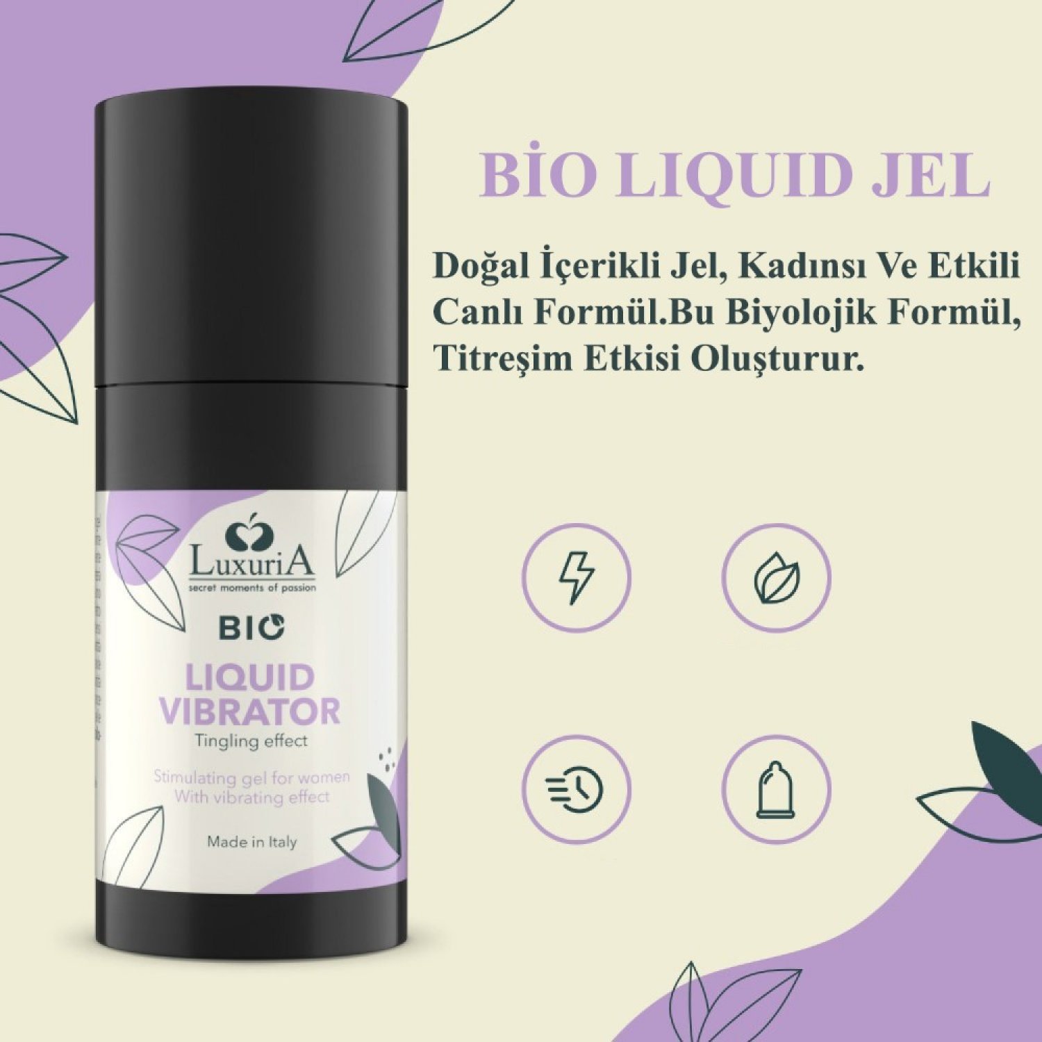 İntimateline Luxuria BIO Sıvı Vibratör 15 ml Kayganlaştırıcı Jel