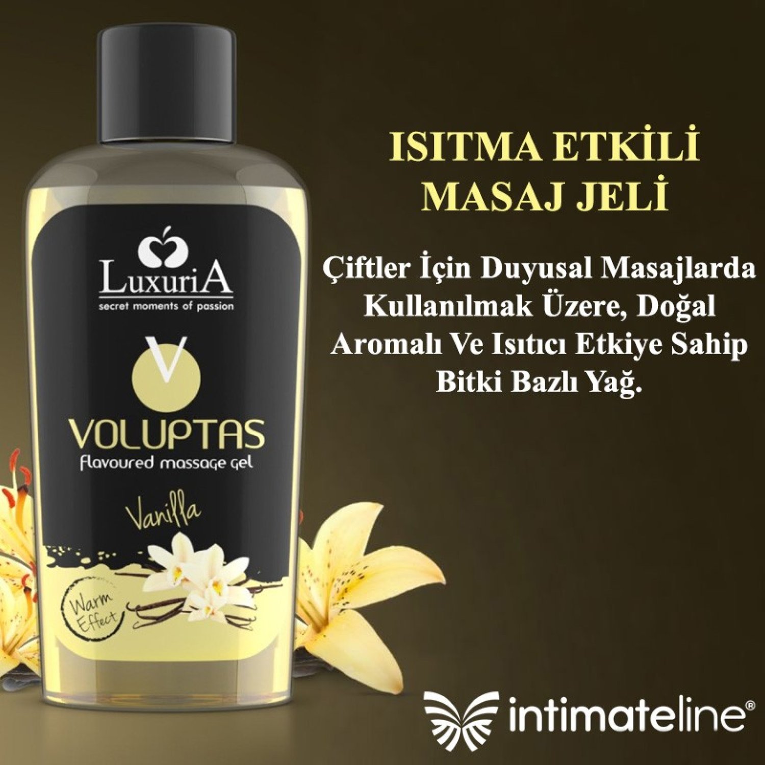 İntimateline Voluptas Vanilya Aromalı Isıtıcı 100 Ml Masaj Jeli