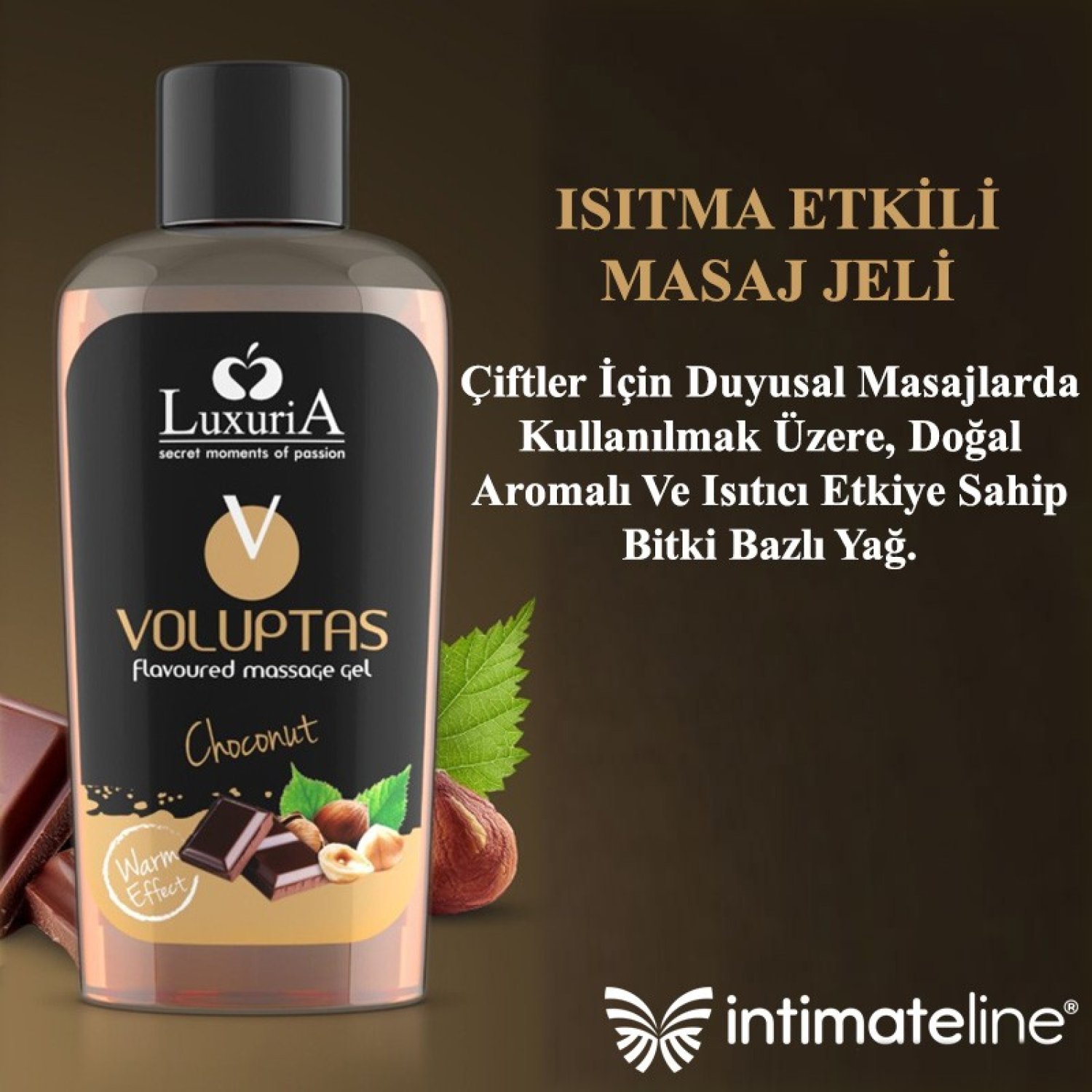 İntimateline Voluptas Choconut Aromalı Isıtıcı 100 Ml Masaj Jeli