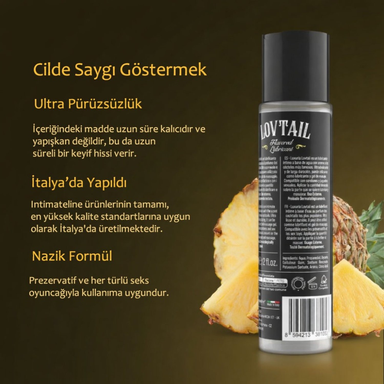 İntimateline Luxuria Lovtail Pina Colada Aromalı 60 ml Kayganlaştırıcı Jel