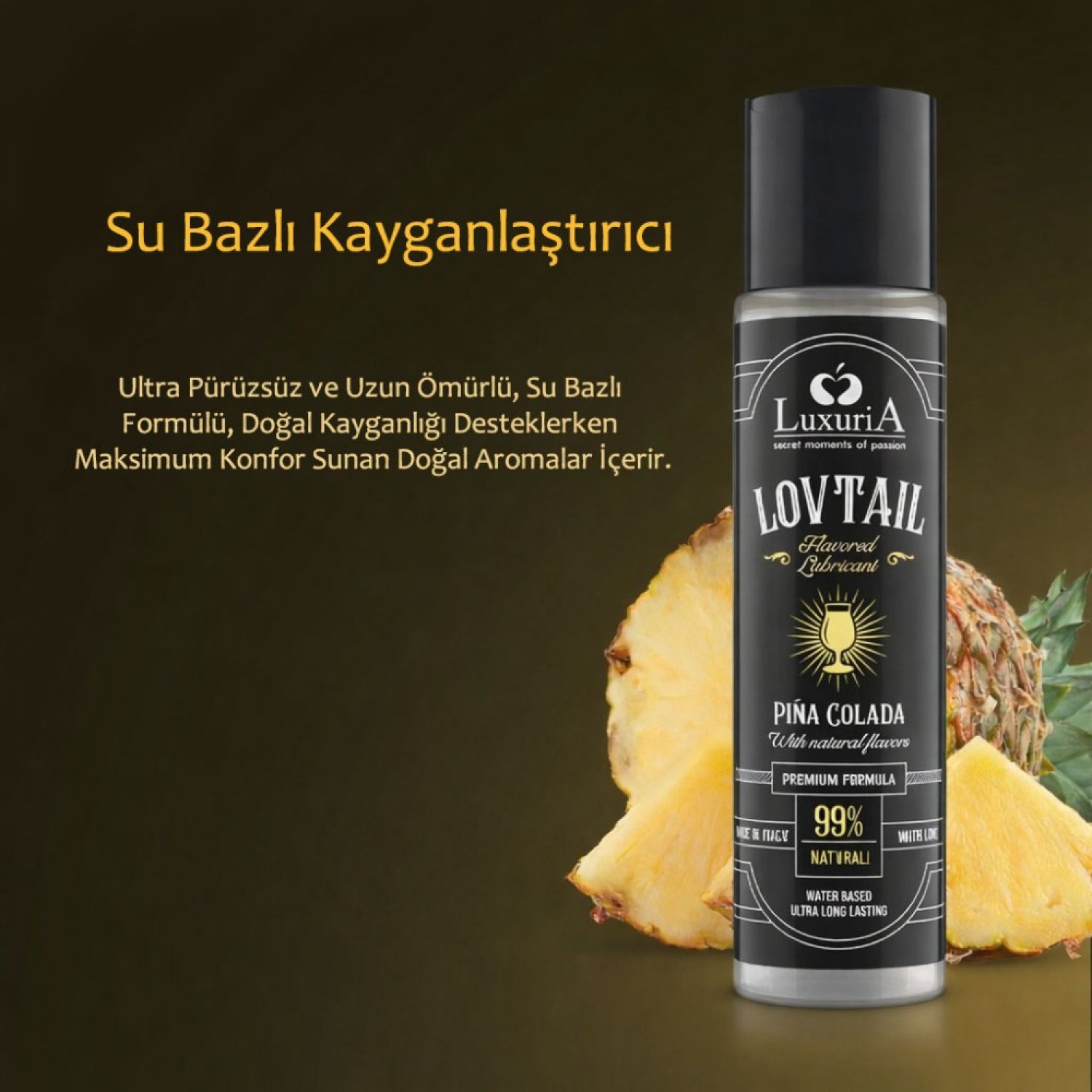 İntimateline Luxuria Lovtail Pina Colada Aromalı 60 ml Kayganlaştırıcı Jel
