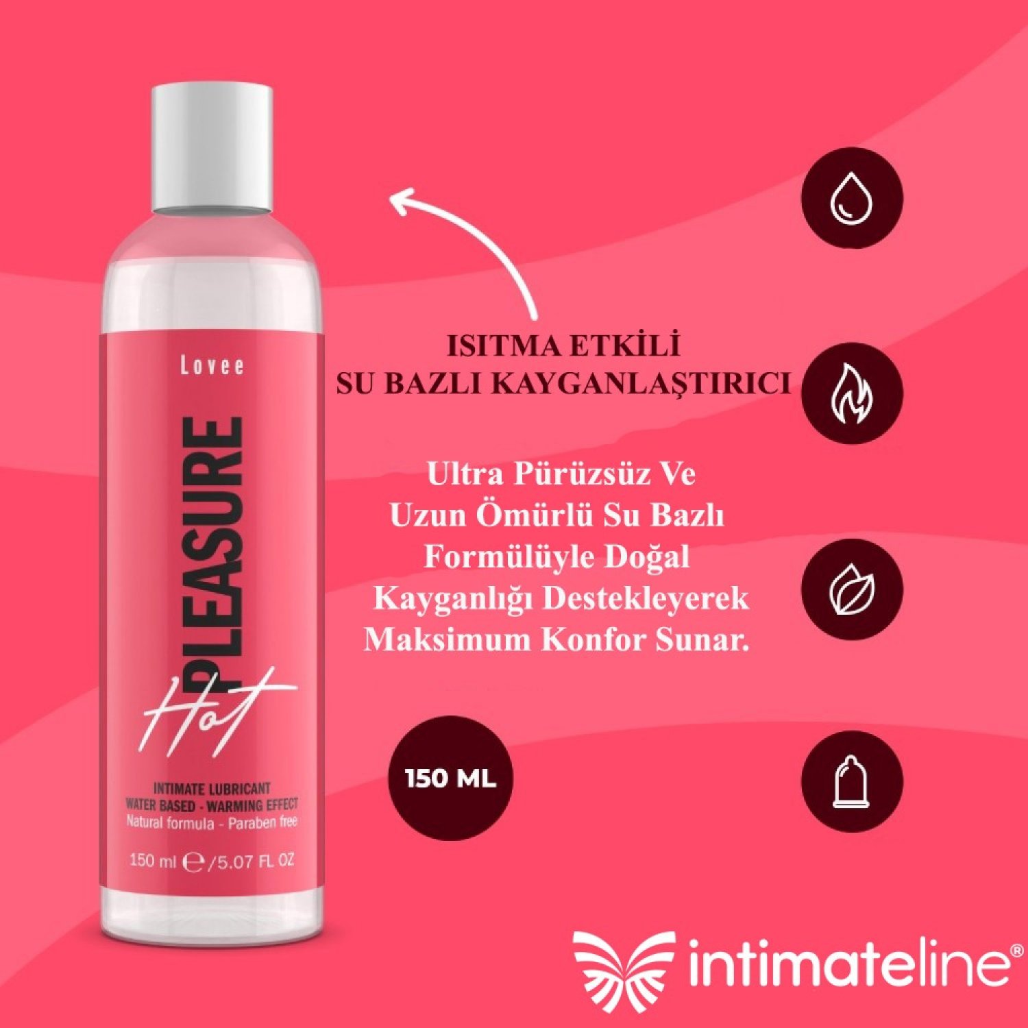 İntimateline Lovee Hot Pleasure 150 ml Kayganlaştırıcı Jel
