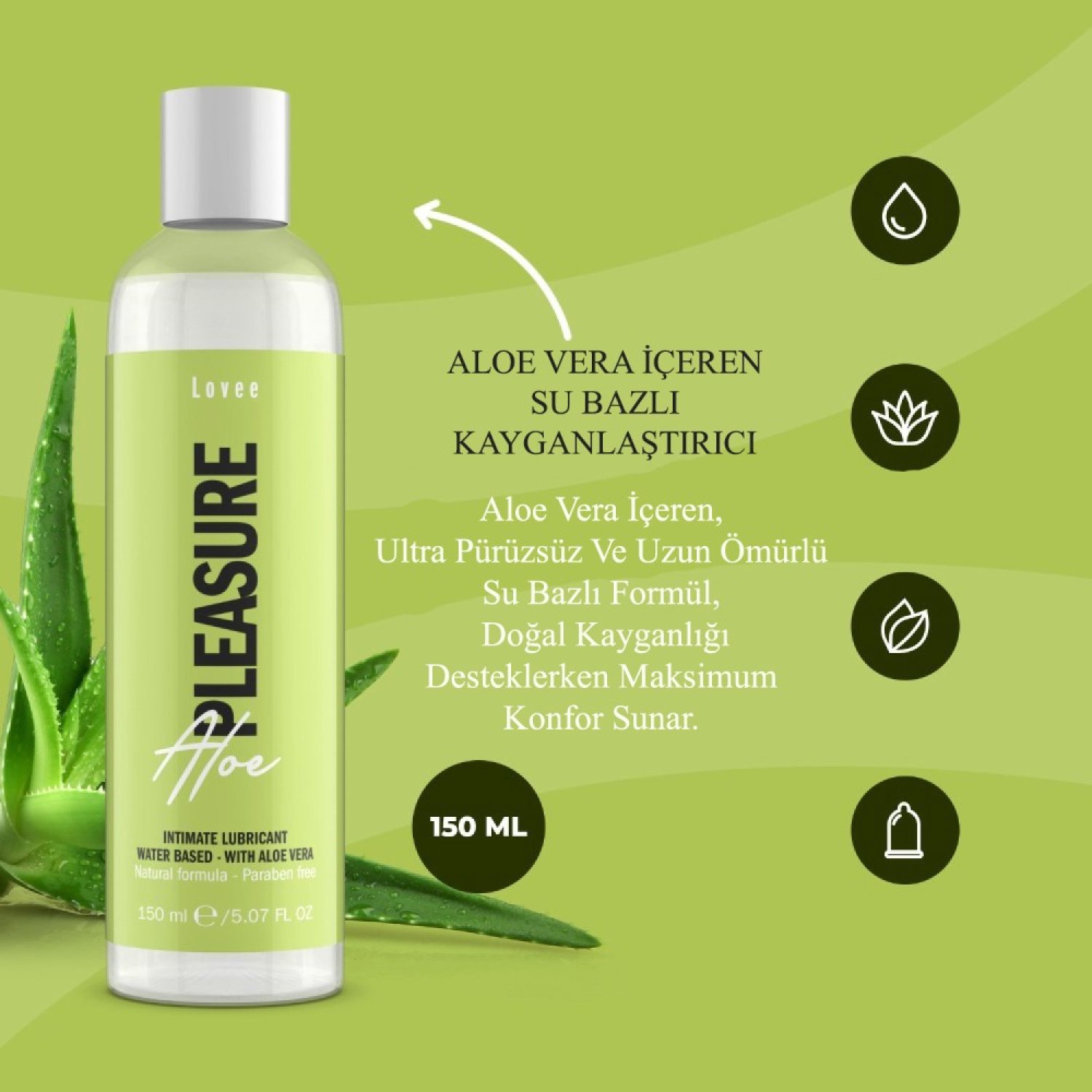 İntimateline Lovee Aloe Pleasure 150 ml Kayganlaştırıcı Jel