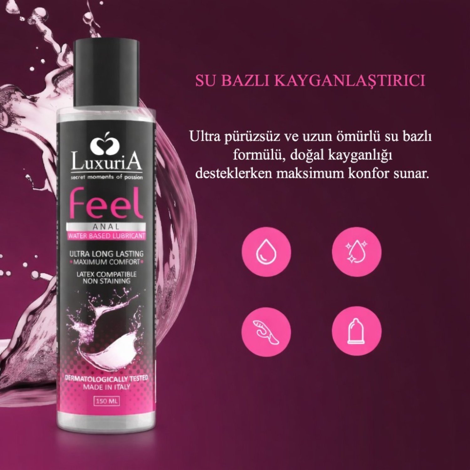 İntimateline Luxuria Feel Anal 150 ml Kayganlaştırıcı Jel