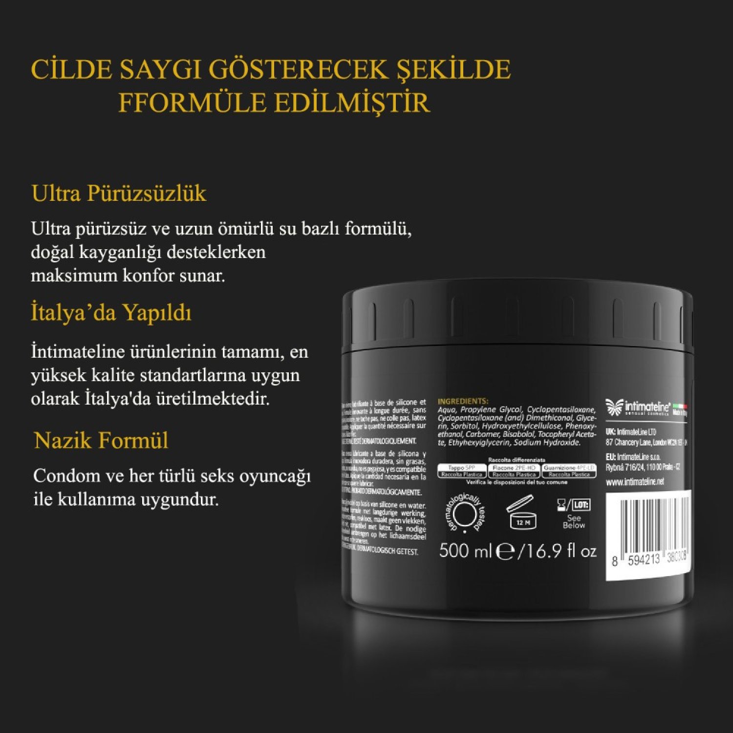 İntimateline Fistan 500 Ml Kayganlaştırıcı Jel