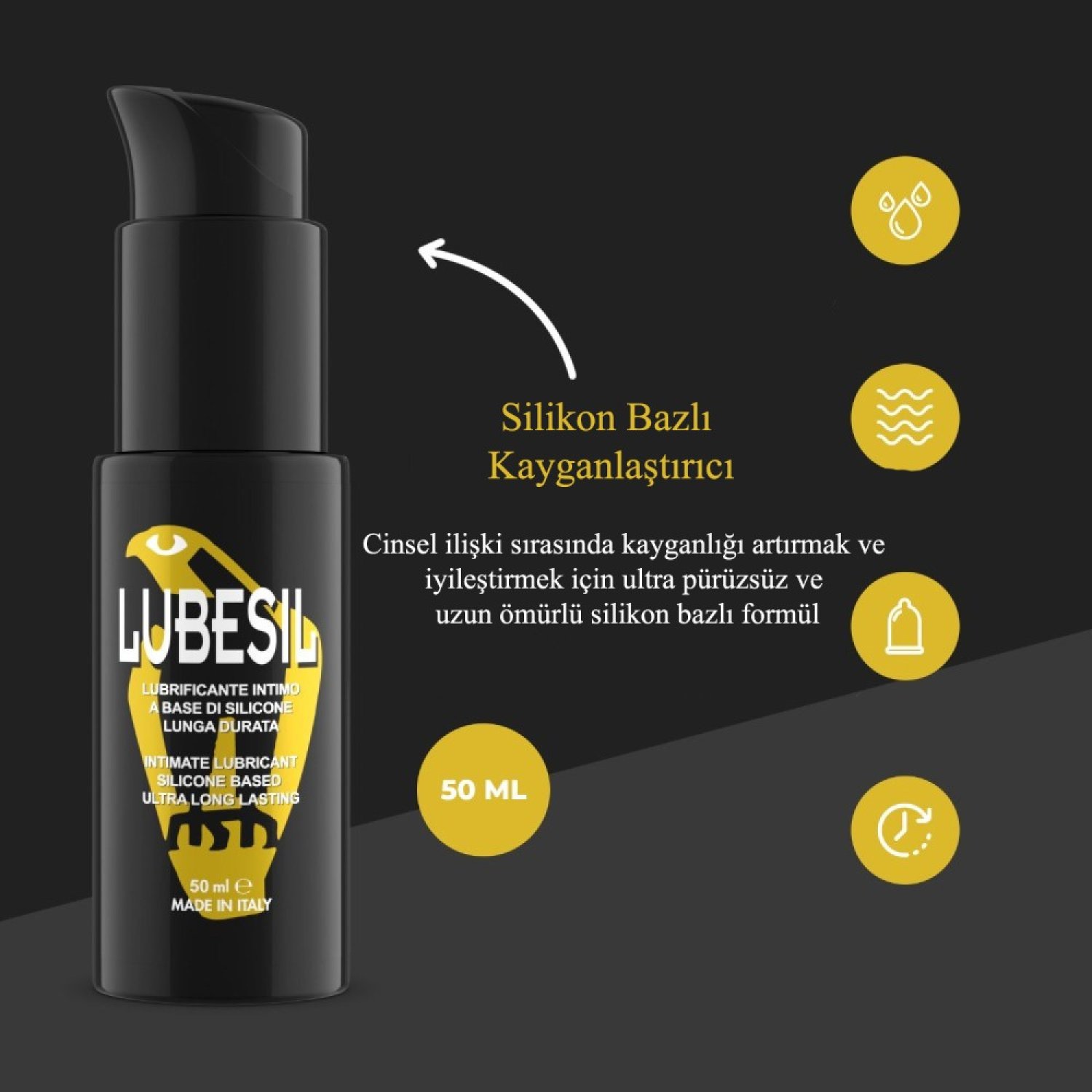 İntimateline Lubesil Silikon Bazlı Ultra Uzun 50 Ml Kayganlaştırıcı Jel