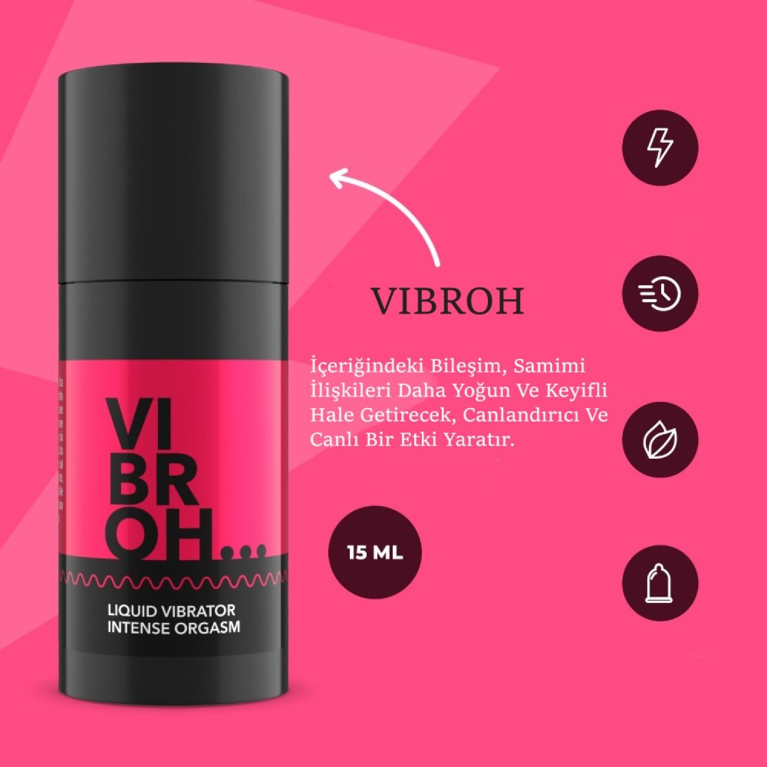 İntimateline Vibroh Liquid Vibrator İntense Orgasm15 ml Krem