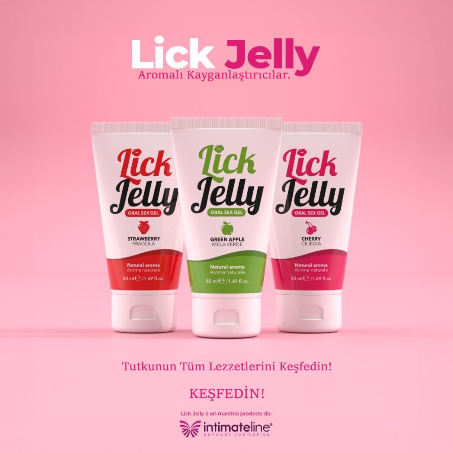 İntimateline Lick Jelly Çilekli 50 Ml Oral Seks Jeli