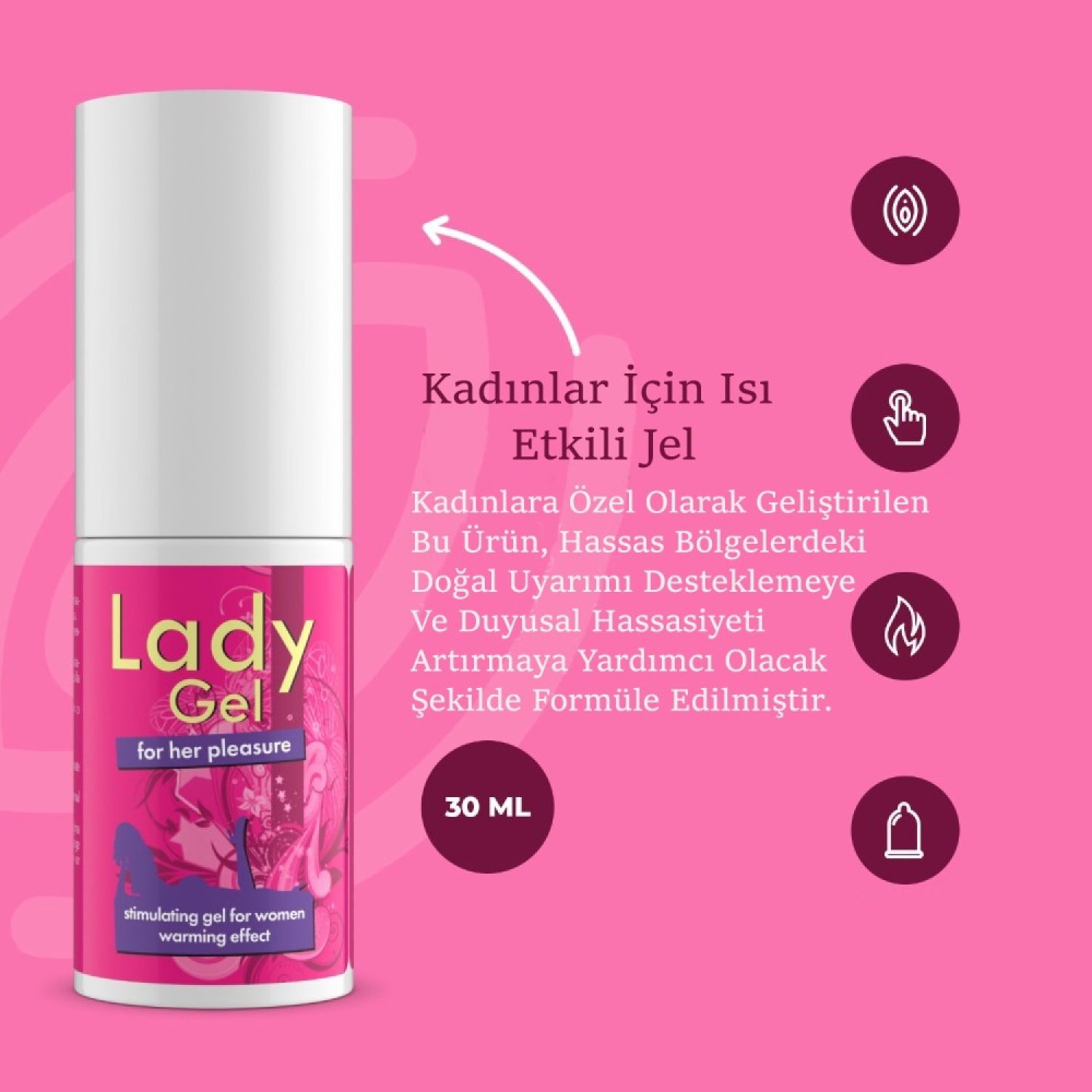 İntimateline Lady Gel 30 ml Bayanlara Özel Krem