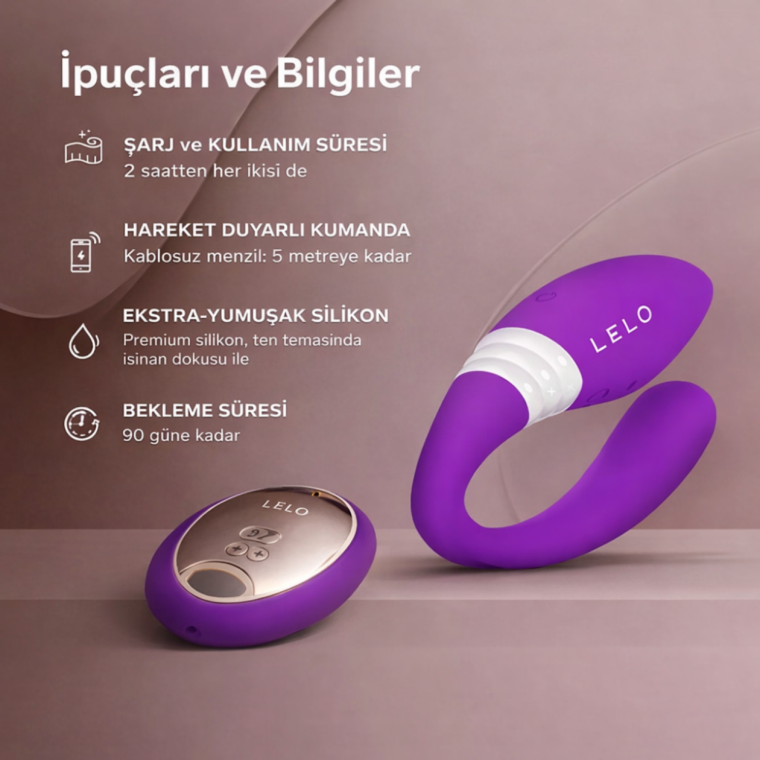 Lelo Mahana Originals Premium App Kontrollü Çiftlere Özel Giyilebilir Vibratör 