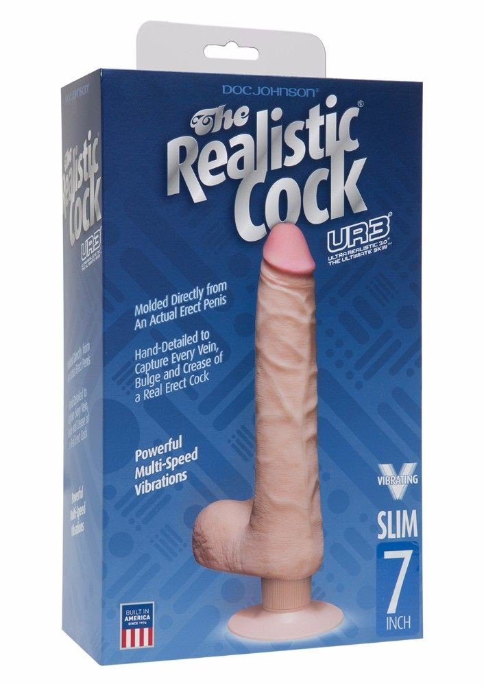 Doc Jonhson The Realistik Kock Özel Ur3 Dokulu Slim 7 Titreşimli Dildo