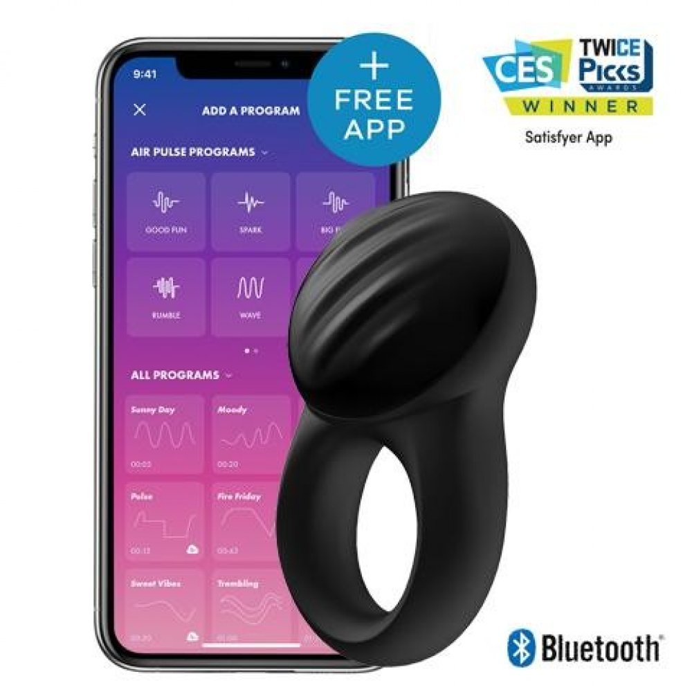 Satisfyer Signet Ring Telefon Kontrol Şarjlı Penis Halkası