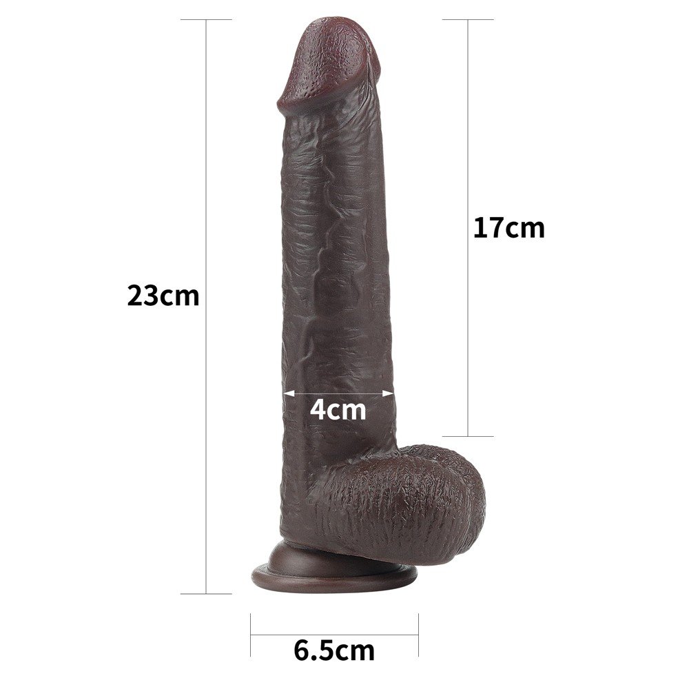 Sliding Hareketli Dış Yüzey Özel Seri Ultra Yumuşak 23 Cm Realistik Penis