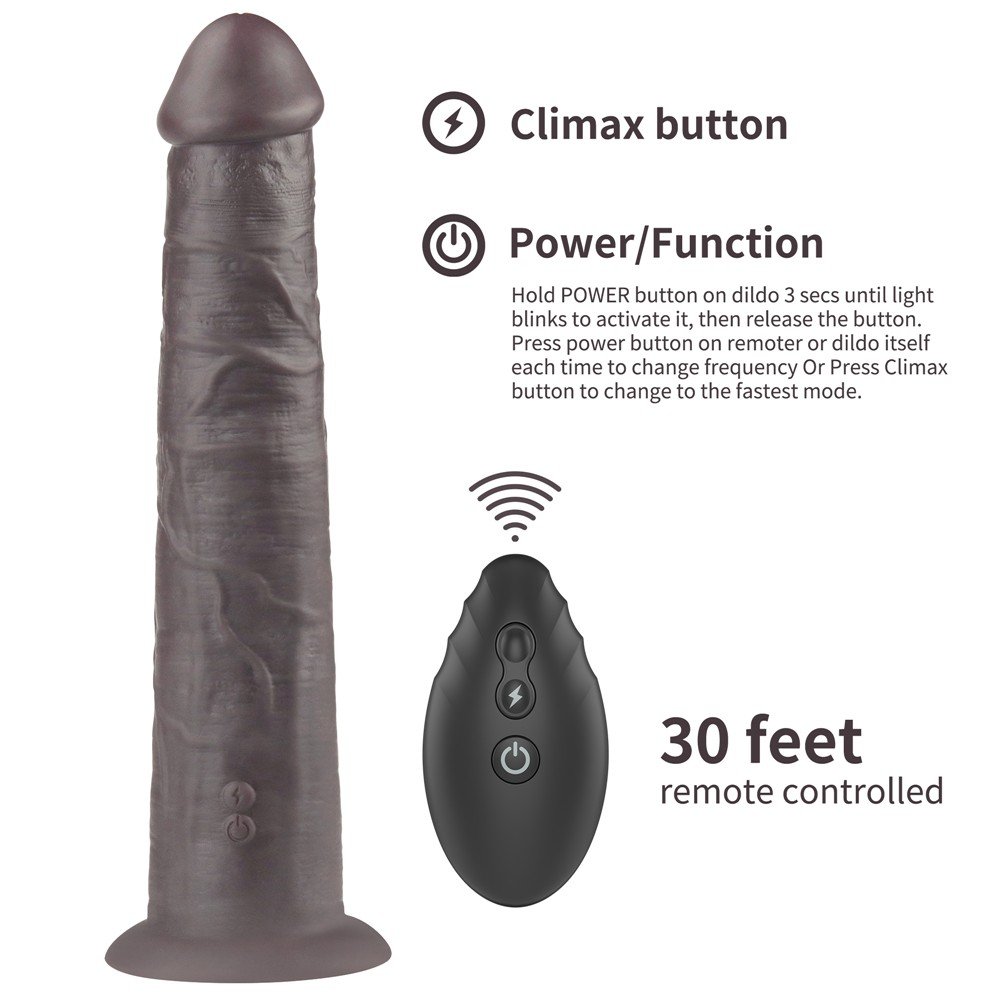 Dual Layer Platinyum 25 Cm Silikon Kumandalı Şarjlı Dönebilen Titreşimli Penis