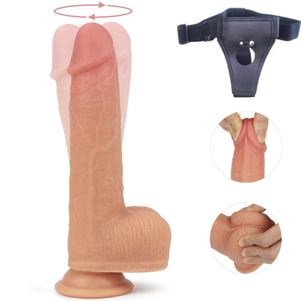 Lovetoy Nature Cock Serisi Anthony Ultra Yumuşak Dönebilen ve Isınabilen 21 Cm Titreşimli Kemerli Penis	