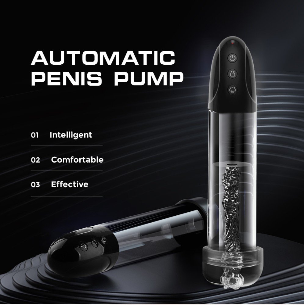 Luv Pomp Şarjlı Full Otomatik Normal ve Mastürbatör Başlıklı Penis Pompası